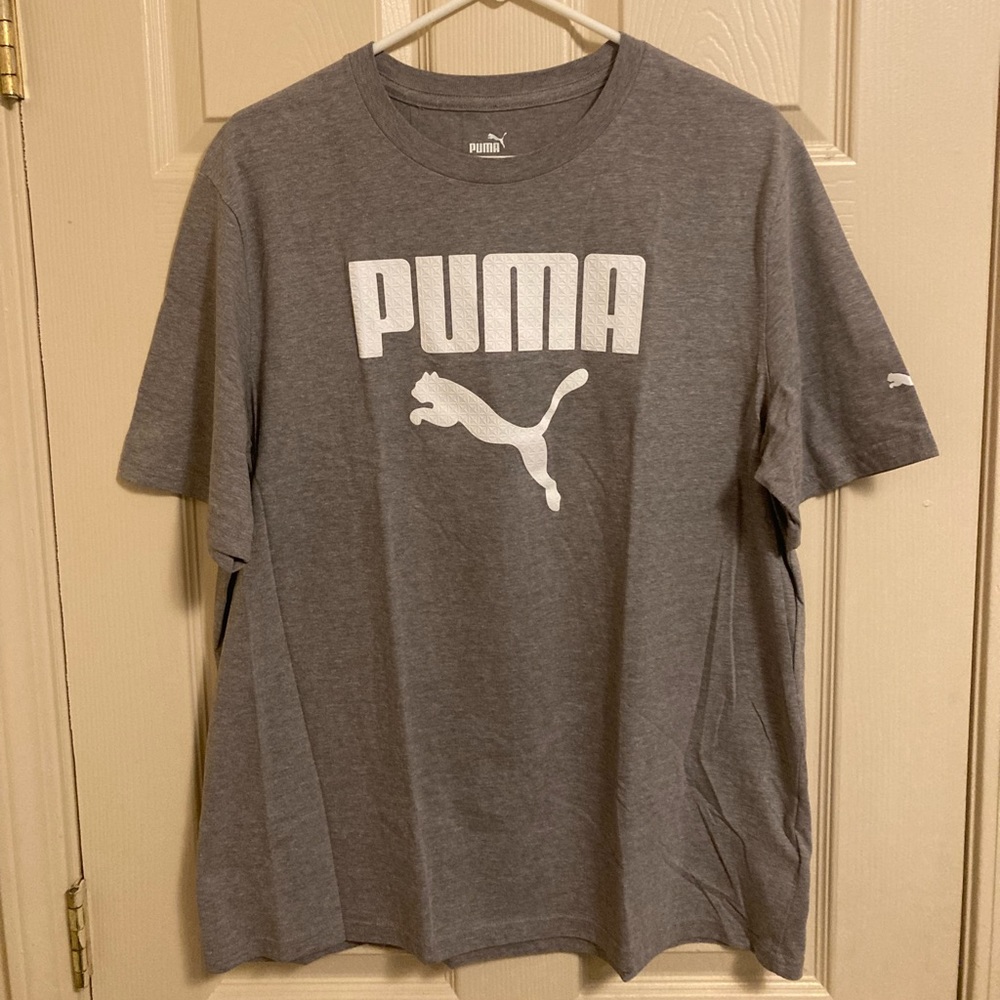 New Puma SE Way 1 Grey T-Shirt with White Logo XL